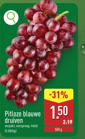 Promotie: Pitloze blauwe druiven