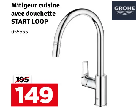 Offre: Mitigeur cuisine avec douchette START LOOP