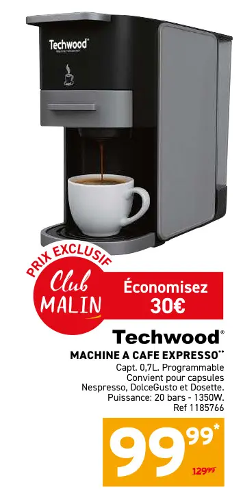 Offre: Machine a cafe expresso