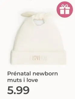 Aanbieding: Prénatal newborn muts i love