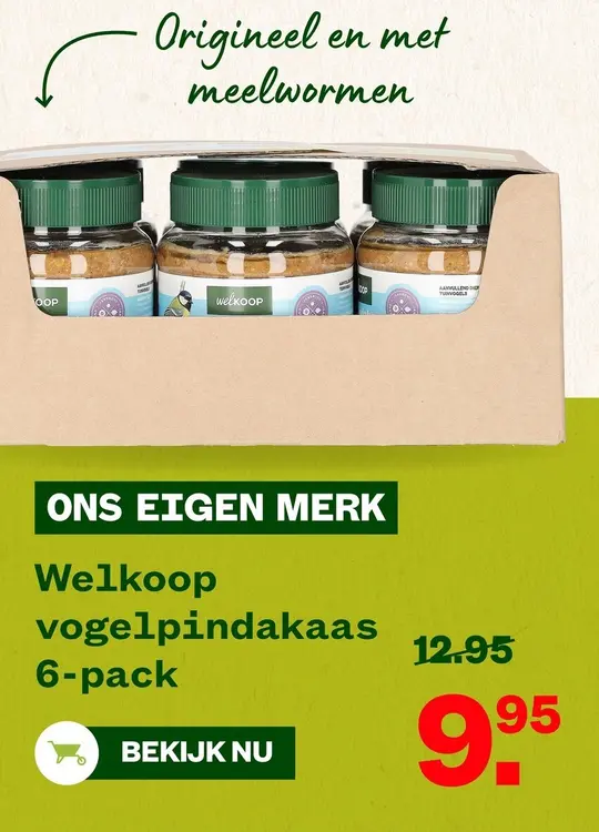 Aanbieding: Vogelpindakaas 6-pack