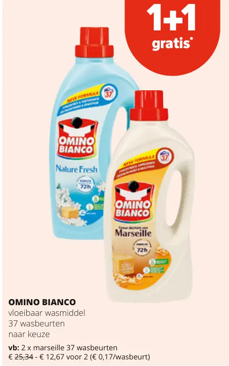 Promotie: OMINO BIANCO vloeibaar wasmiddel