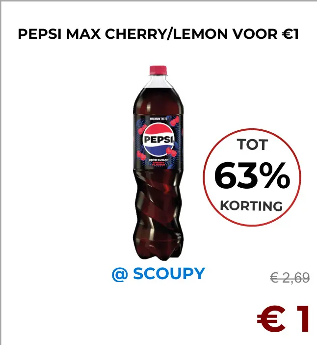 Aanbieding: Pepsi max cherry/lemon