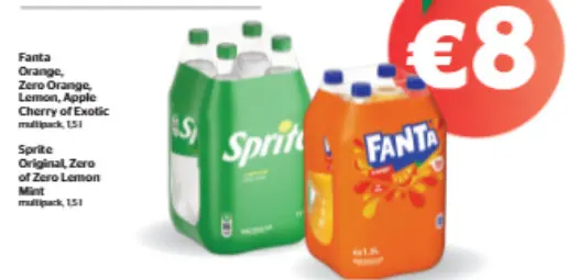 Promotie: Fanta Orange, Zero Orange, Lemon, Apple Cherr