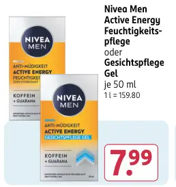 Aanbieding: Nivea Men Active Energy Feuchtigkeitspflege o