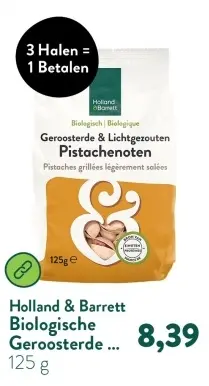 Aanbieding: Biologische Geroosterde Pistachenoten