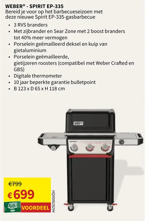 Promotie: Weber Spirit