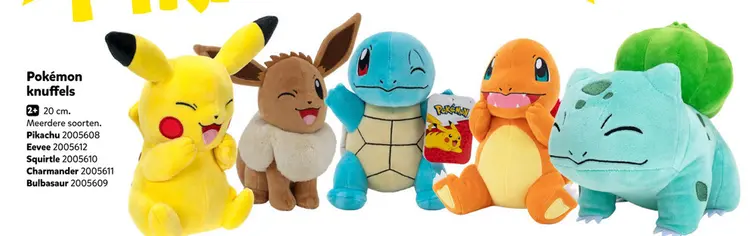 Aanbieding: Pokémon knuffels