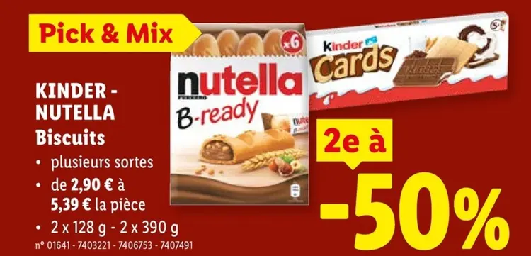 Offre: Kinder - Nutella Biscuits