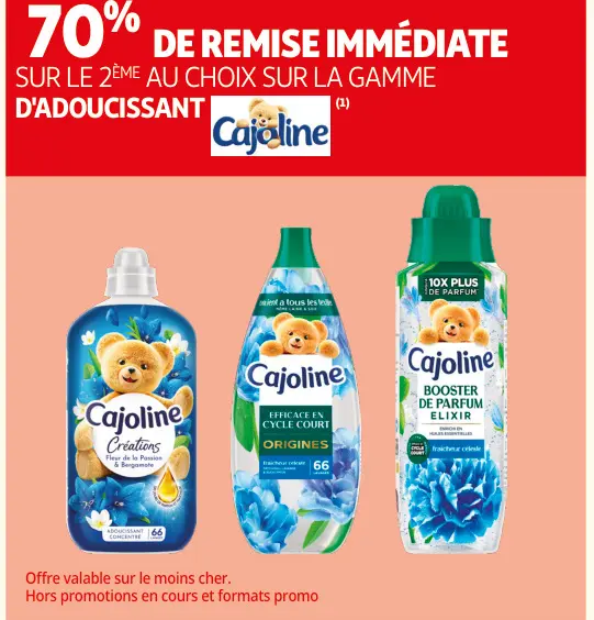 Offre: Adoucissant Cajoline