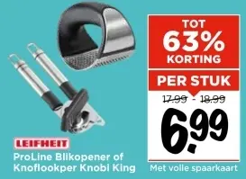 Aanbieding: ProLine Blikopener of Knoflookper Knobi King