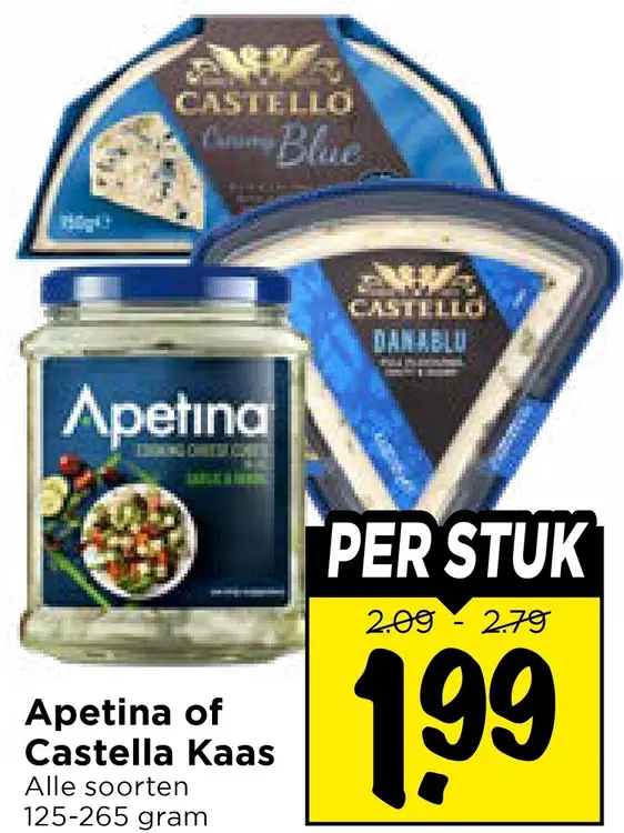 Aanbieding: Apetina of Castella Kaas