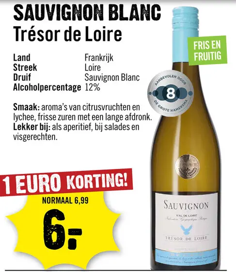 Aanbieding: SAUVIGNON BLANC Trésor de Loire
