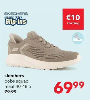 Aanbieding: Skechers Bobs Squad heren sneakers beige