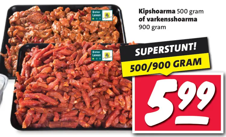 Aanbieding: Kipshoarma of varkensshoarma