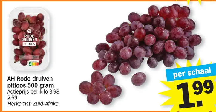 Promotie: Rode druiven pitloos