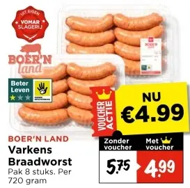 Aanbieding: Varkens Braadworst