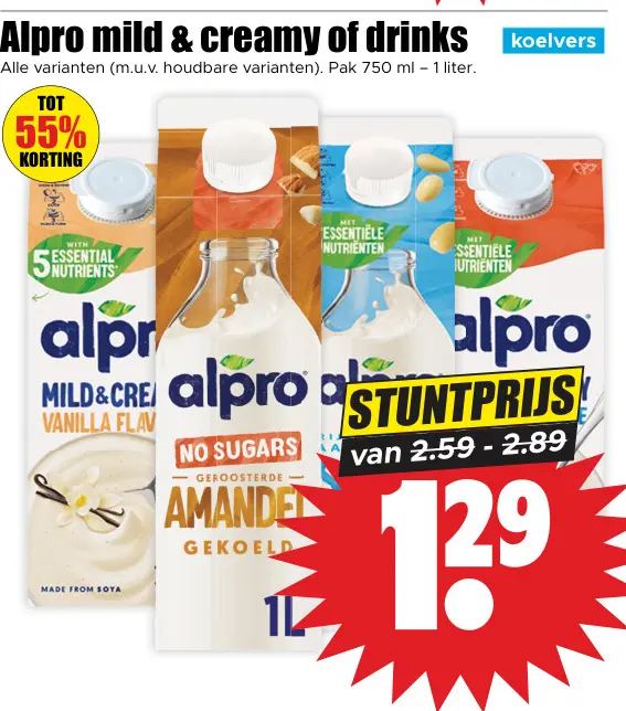 Aanbieding: Mild & creamy drinks