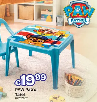 Promotie: Paw Patrol Tafel blauw