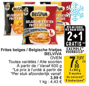 Offre: Frites belges / Belgische frietjes
