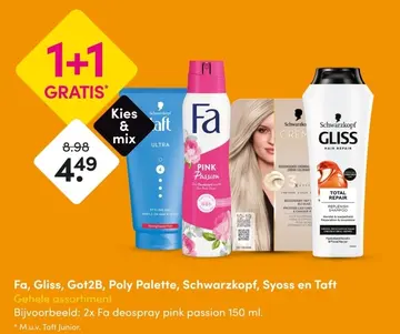Aanbieding: Fa, Gliss, Got2B, Poly Palette, Schwarzkopf, Syoss en Taft