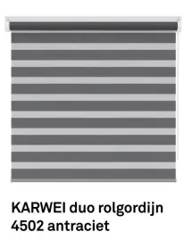 Aanbieding: KARWEI duo rolgordijn 4502 antraciet