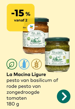 Aanbieding: La Macina Ligure pesto van basilicum of rode 