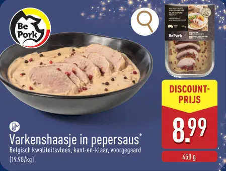 Promotie: Be Pork Varkenshaasje in pepersaus