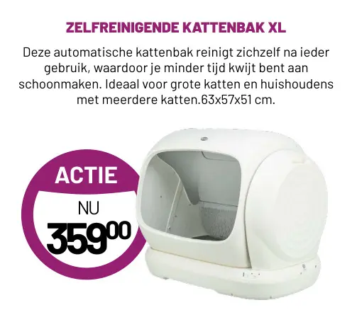 Aanbieding: Zelfreinigende kattenbak xl