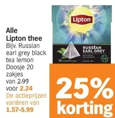 Aanbieding: Alle Lipton thee