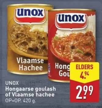 Aanbieding: Hongaarse goulash of Vlaamse hachee