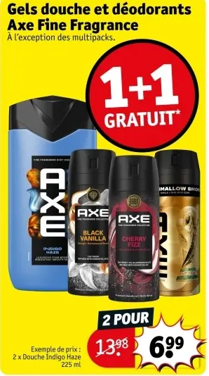 Offre: Gels douche et déodorants Axe Fine Fragrance