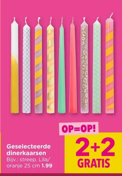 Aanbieding: Geselecteerde dinerkaarsen