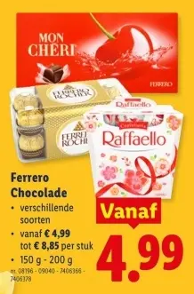 Promotie: Ferrero Chocolade