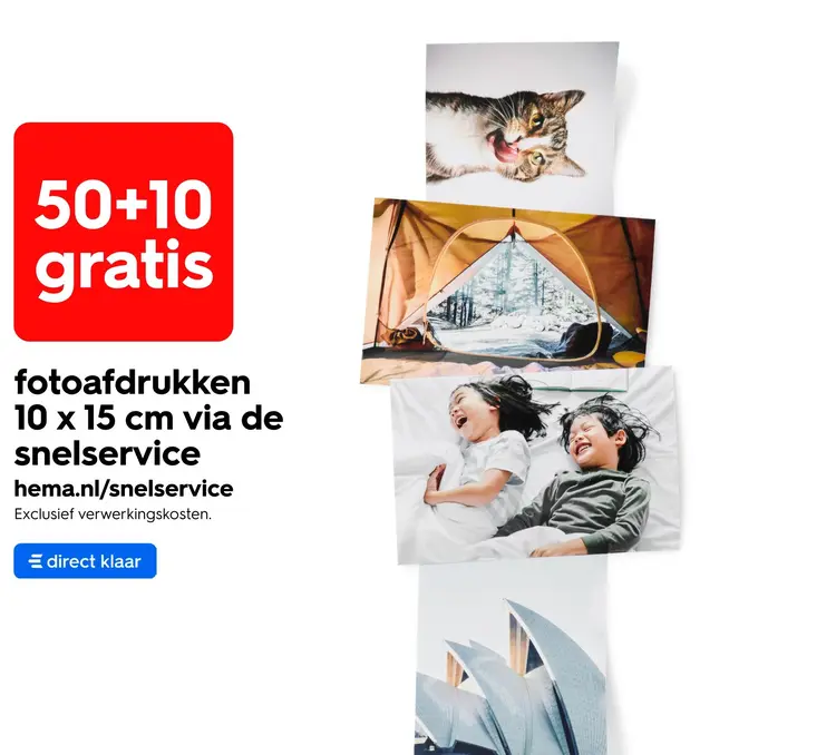 Aanbieding: Fotoafdrukken 10x15 via de snelservice