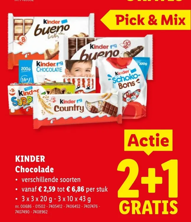 Promotie: KINDER Chocolade