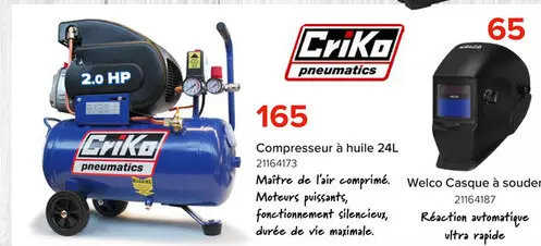 Offre: Compresseur à huile 24L