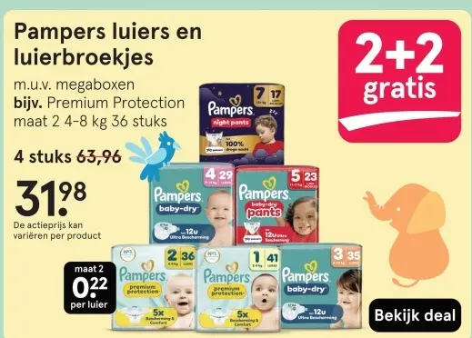 Aanbieding: Pampers luiers en luierbroekjes