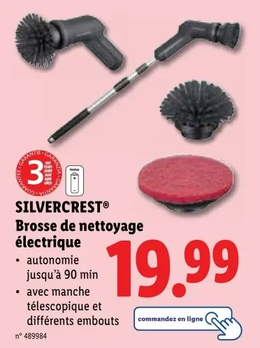Offre: Brosse de nettoyage électrique