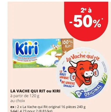 Offre: Fromage à tartiner ou portions