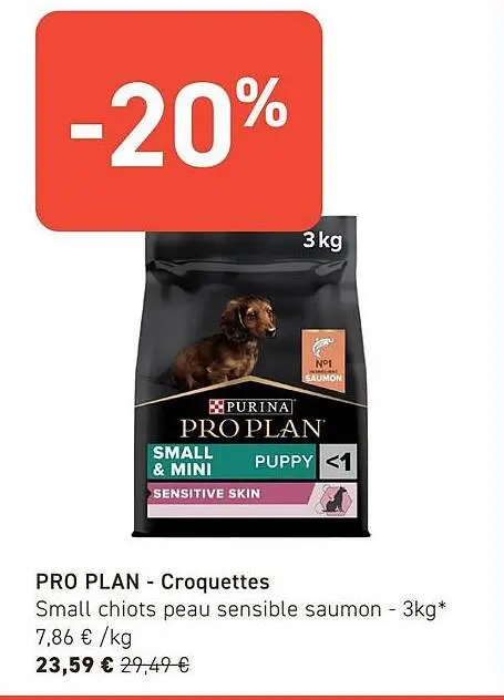 Promotie: Croquettes Small chiots peau sensible saumon