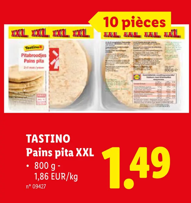 Offre: Pains pita XXL