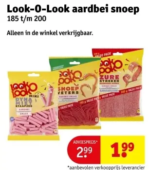 Aanbieding: aardbei snoep