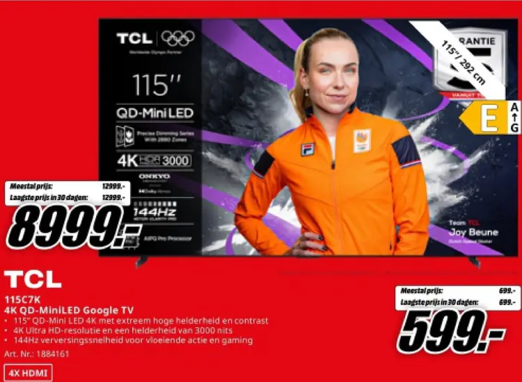 Aanbieding: TCL 115C7K 4K QD-MiniLED Google TV