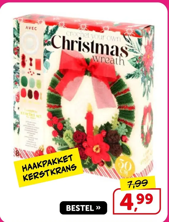 Aanbieding: Haakpakket kerstkrans