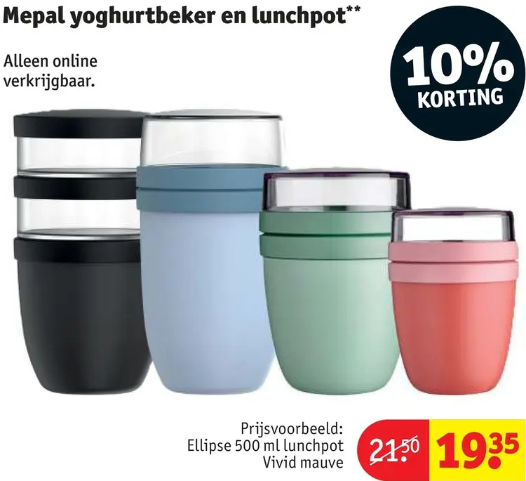 Aanbieding: Yoghurtbeker en lunchpot
