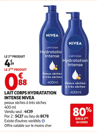Offre: Lait corps hydratation intense