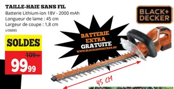 Offre: Taille-haie sans fil