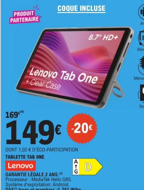Offre: Tablette Tab One