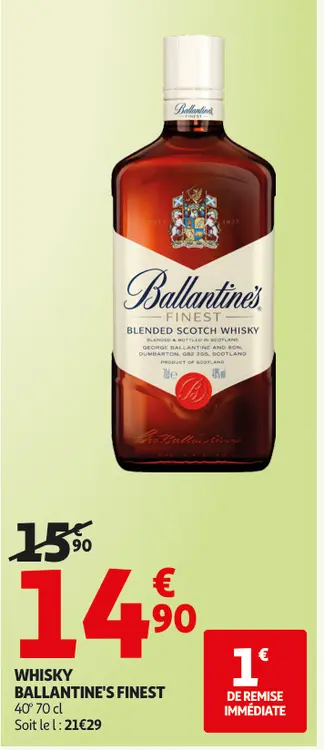 Promotie: Whisky Ballantine's finest